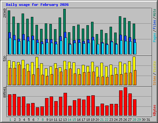 Daily usage for February 2026