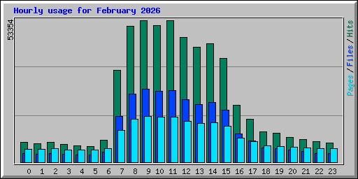 Hourly usage for February 2026
