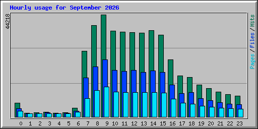 Hourly usage for September 2026